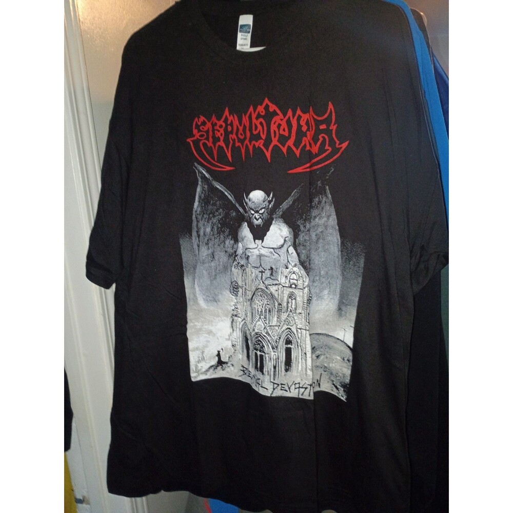 RARE SEPULTURA ART VINTAGE VTG METAL ROCK TEE bestial devestation SIZE XXL 2xl
